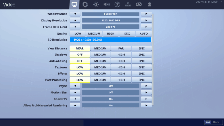 Best Settings For Fortnite On Console Ps Xbox One Get Hyped Sports