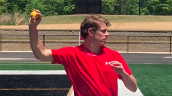 Arm slot when throwing a football far and accurate