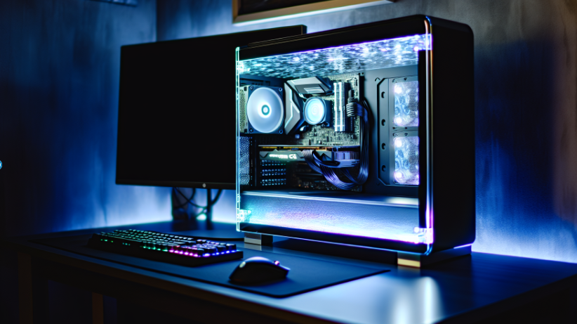 A gaming PC with a powerful processor and graphics card for work tasks